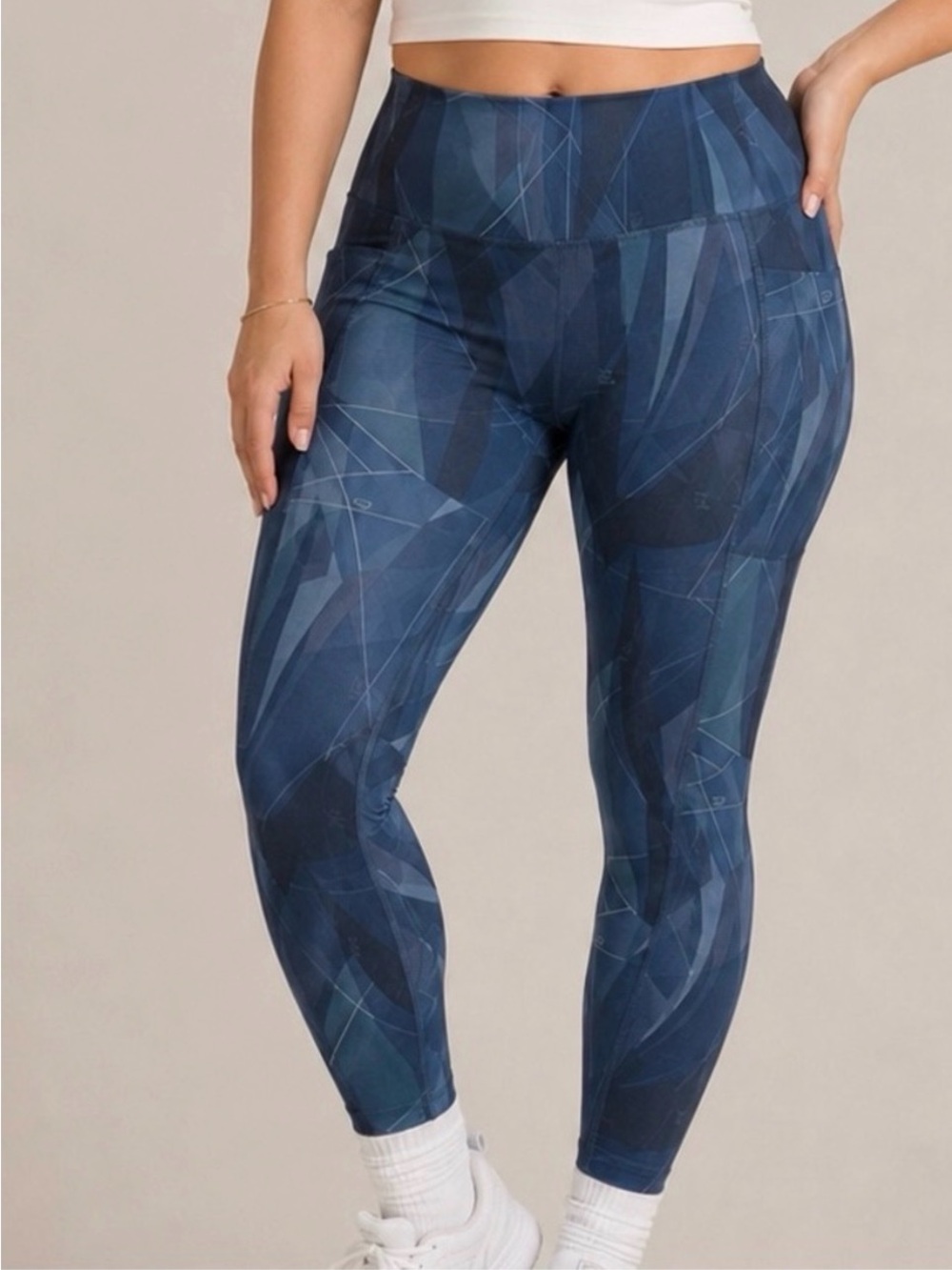 Sweaty Betty Blue LOVE THE OCEAN Super Sculpt Leggings Size XS
